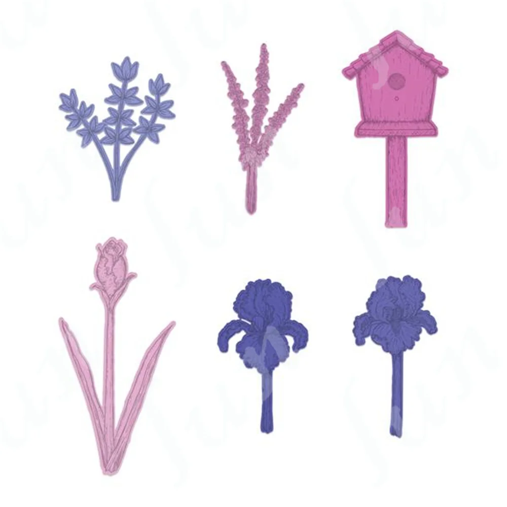 Вырубные штампы и новинка 2024 весенние лепестки ириса цветы ремесло ручная работа