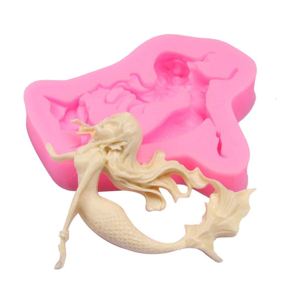 

1Pc Mermaid Shape Silicone Jelly Mold Cake Decoration Tools Candy Chocolate Fudge Mold Kitchen Baking Supplies