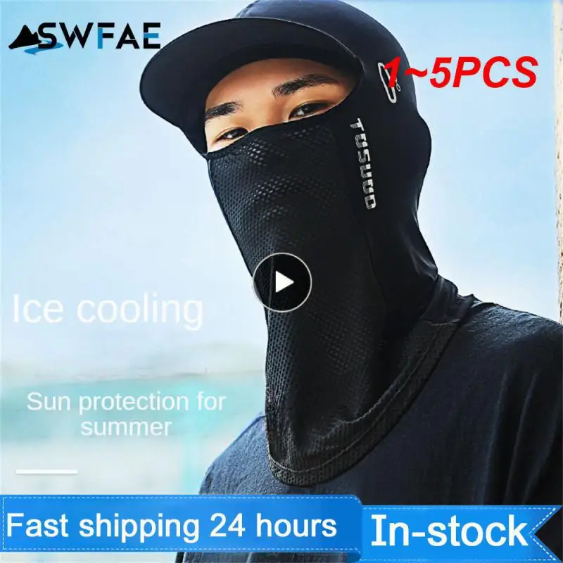 

1~5PCS Summer Ice Silk Sunscreen Headgear Motorcycle Helmet Lined Hood Equipment Bike Head Cover Tactical Cap Fishing Cycling
