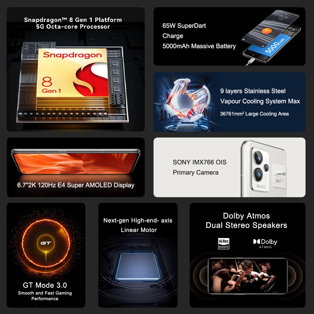 global version realme gt 2 pro 5g smartphone snapdragon 8 gen 1 sony imx766 camera 6 7120hz 2k display 65w superdart 5000mah free global shipping