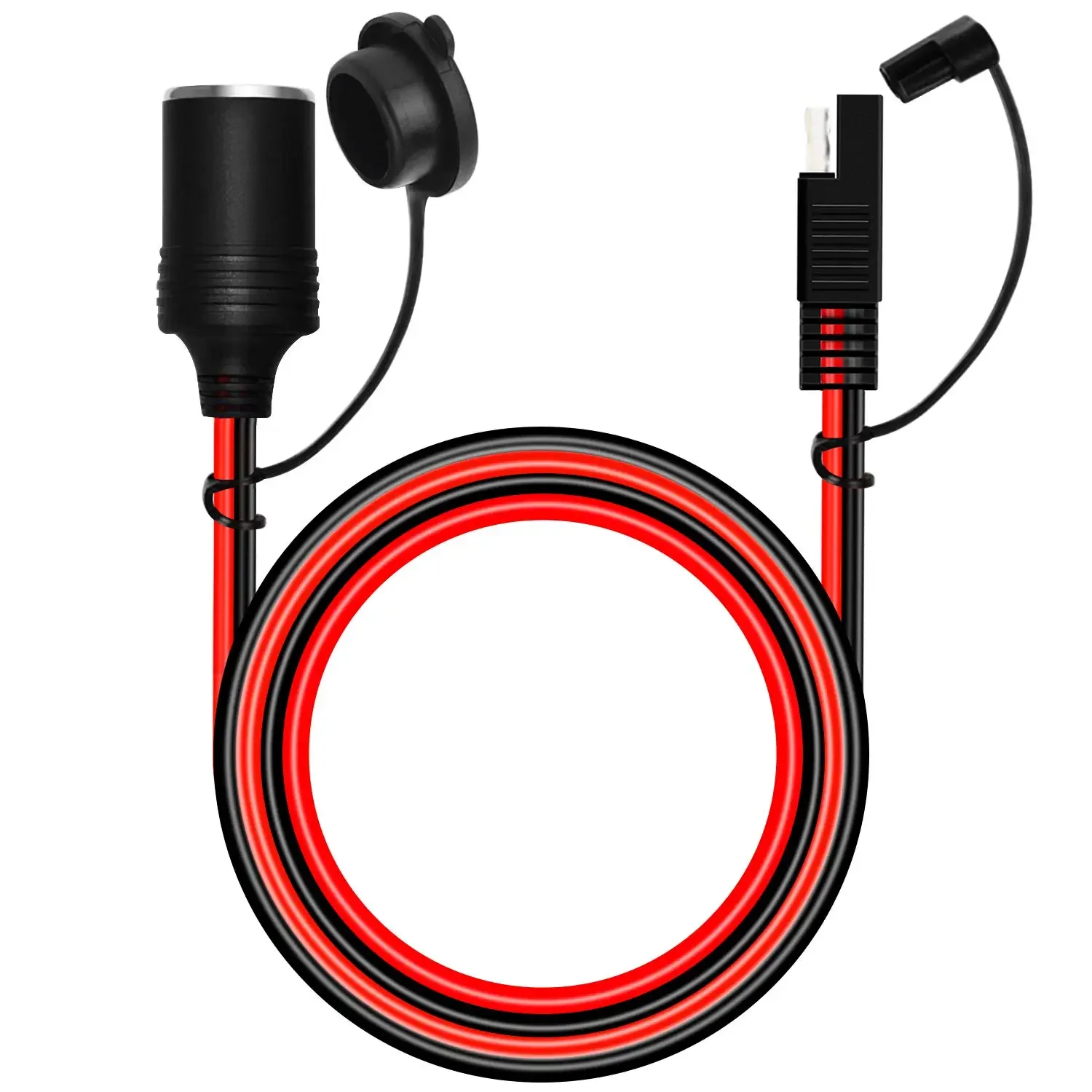 

SAE к автомобильному гнезду прикуривателя SAE быстроразъемный разъем 14AWG Сверхмощный удлинитель Кабель 1,5 м пылезащитный колпачок