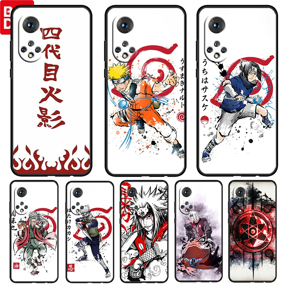 

Hot Anime Naruto Cool For Honor 60 50 20 SE Pro X30 10X 10i 10 9X 9A 8X 8A Lite Silicone Soft TPU Black Phone Case Capa Cover