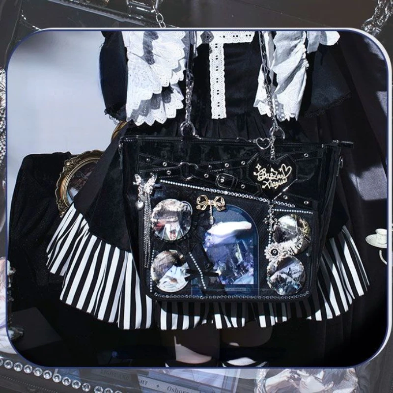 Прозрачная эстетичная женская сумка Y2k из искусственной кожи под подмышки модная