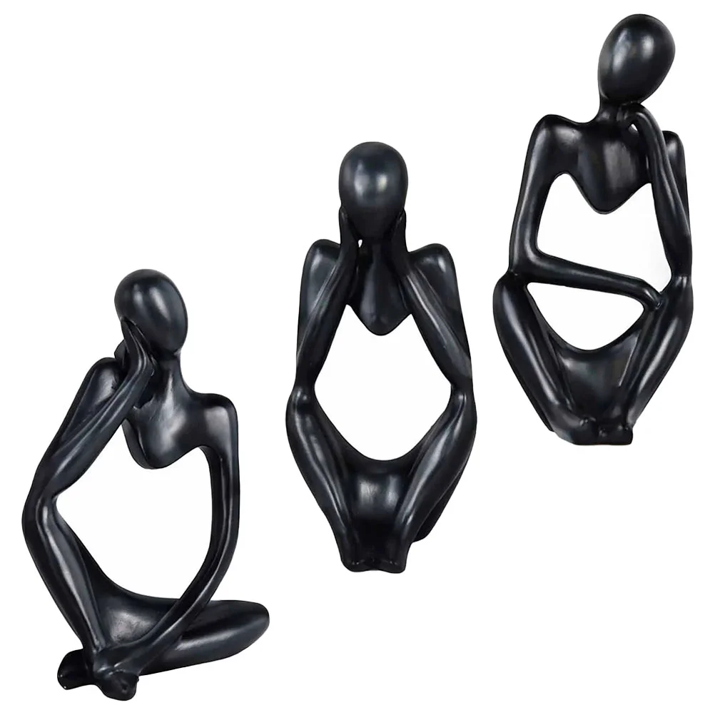 

Thinker Abstract Statue Decor Sculpture Resinfigurineselegant Decorative Desktop Office Bookshelf Shelf Character Crafted Home