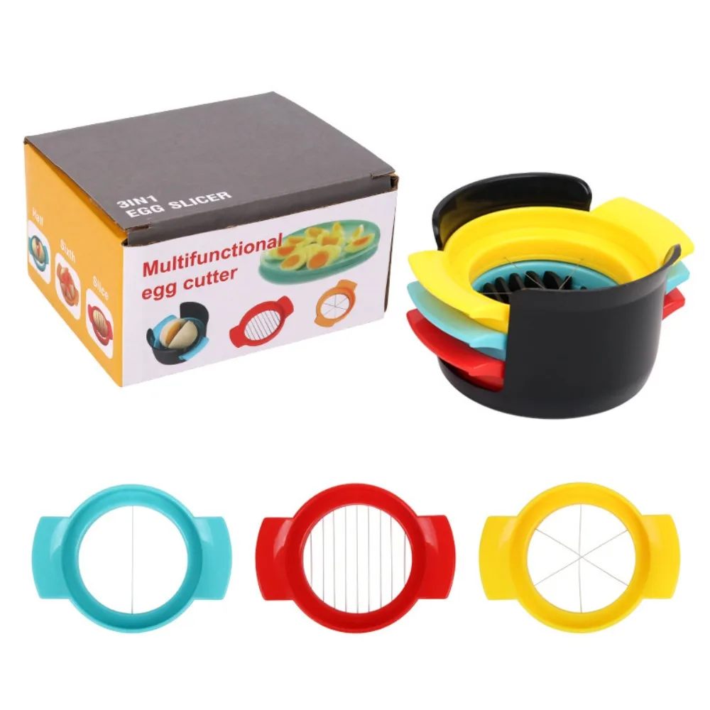 3 в 1 портативный нож для яиц нержавеющая сталь резки форма форме цветка обед