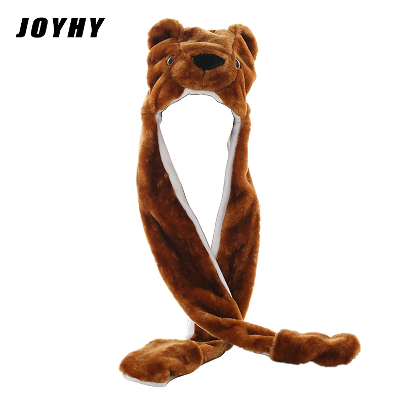 

Детские плюшевые шапки JOYHY в виде милого коричневого медведя для мальчиков и девочек, зимние теплые шапки для косплея на Хэллоуин и Рождество