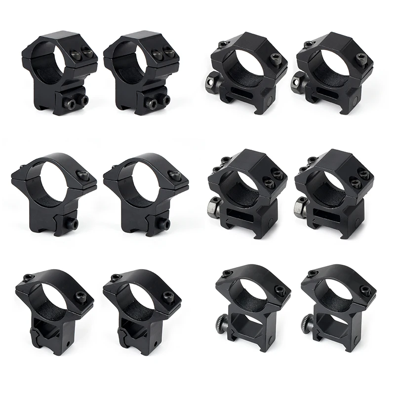 

2PCS/Set Rifle Tactical Mount Ring 30mm/25.4mm Hunting Scope Rings 11mm / 20mm Dovetail Rail High Low Profile Scope Retainer