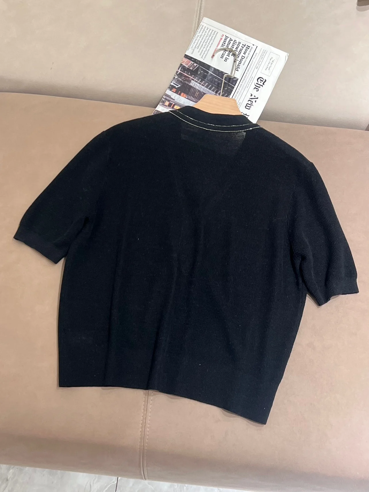 Женский трикотажный кардиган из шерсти и шелка с V-образным вырезом короткими