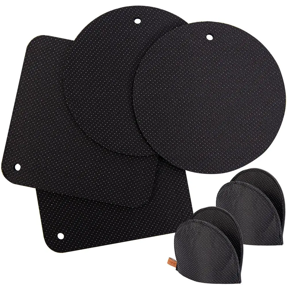 

2pcs Premium Felt Cup Mat Gloves Washable Thickened Absorbent Solid Color Insulation Coaster Cup Cushion