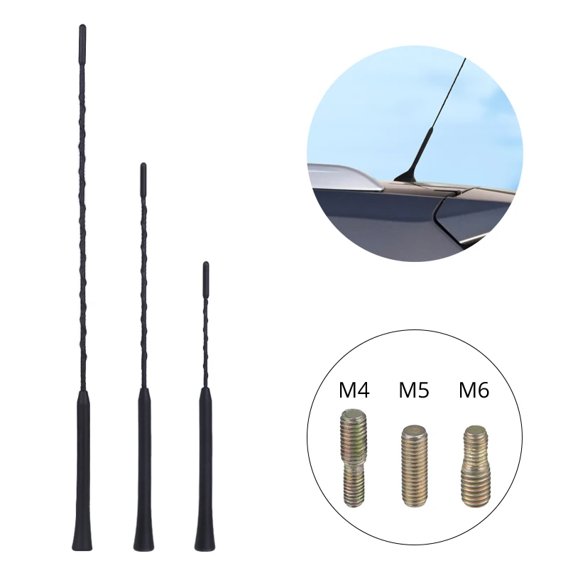 

3 Screws Car Universal Antenna Covering Multiple Models 9 "11" 16" Car Auto Radio Antenna Car Mast Whip for BMW MazdaToyota Golf