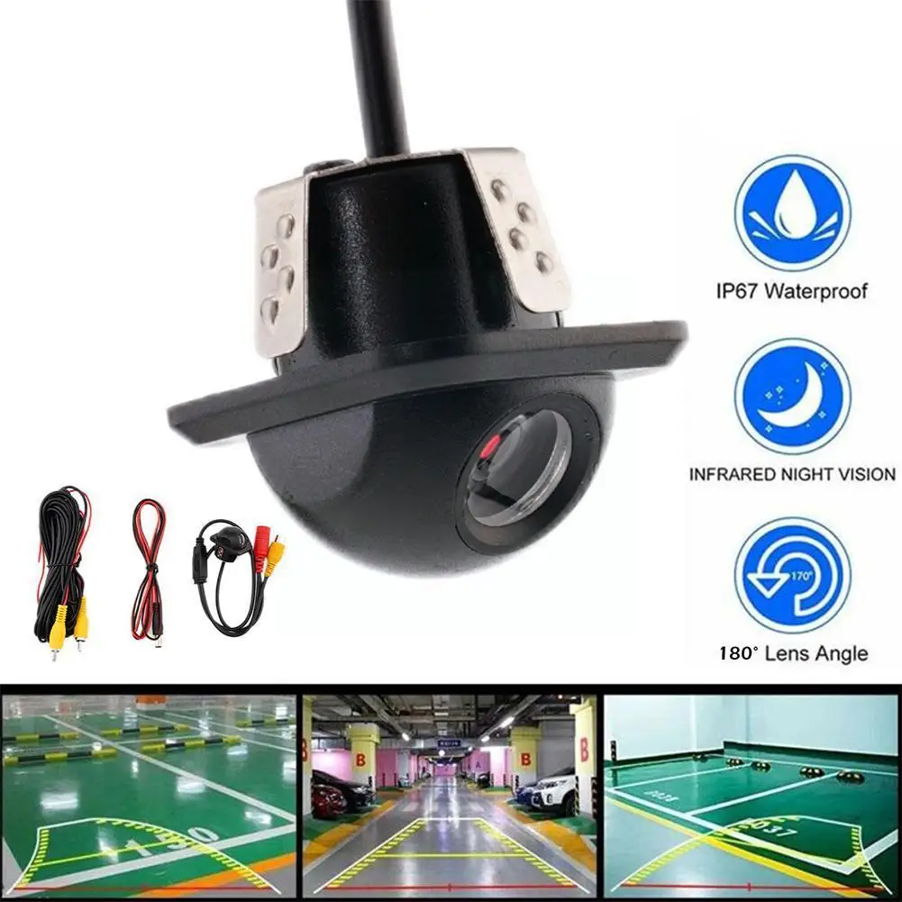 

1 Set Car Rear View Reverse Camera 170° Wide Angle Vision Monitor Waterproof Parking Auto Fish CCD Eye Video Night Lens HD S0G1