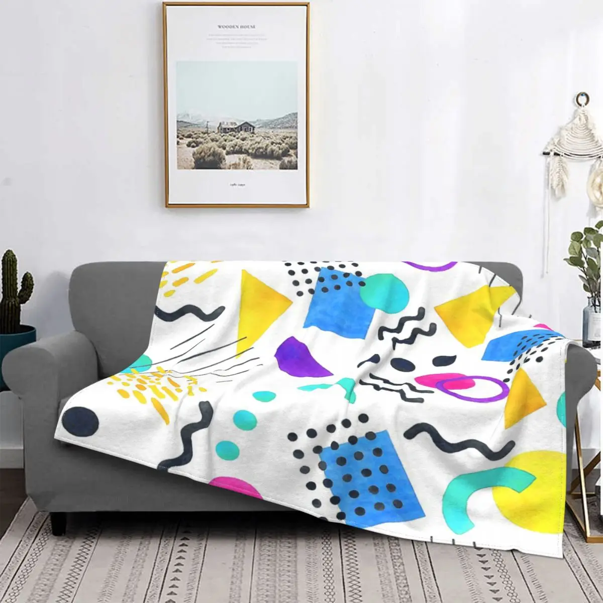 

Manta de стиль Мемфис, colcha de cama a cuadros, manta de picicnic a cuadros de muselina de lino, alfombra de oration islamic