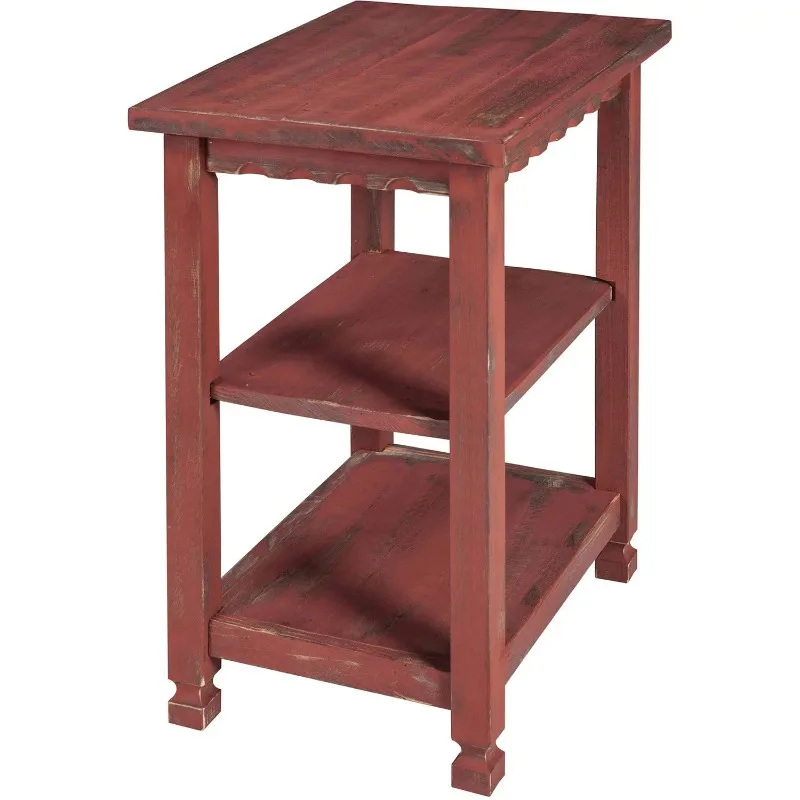 

Alaterre Country Cottage 2 Shelf End Table, Red Antique Finish