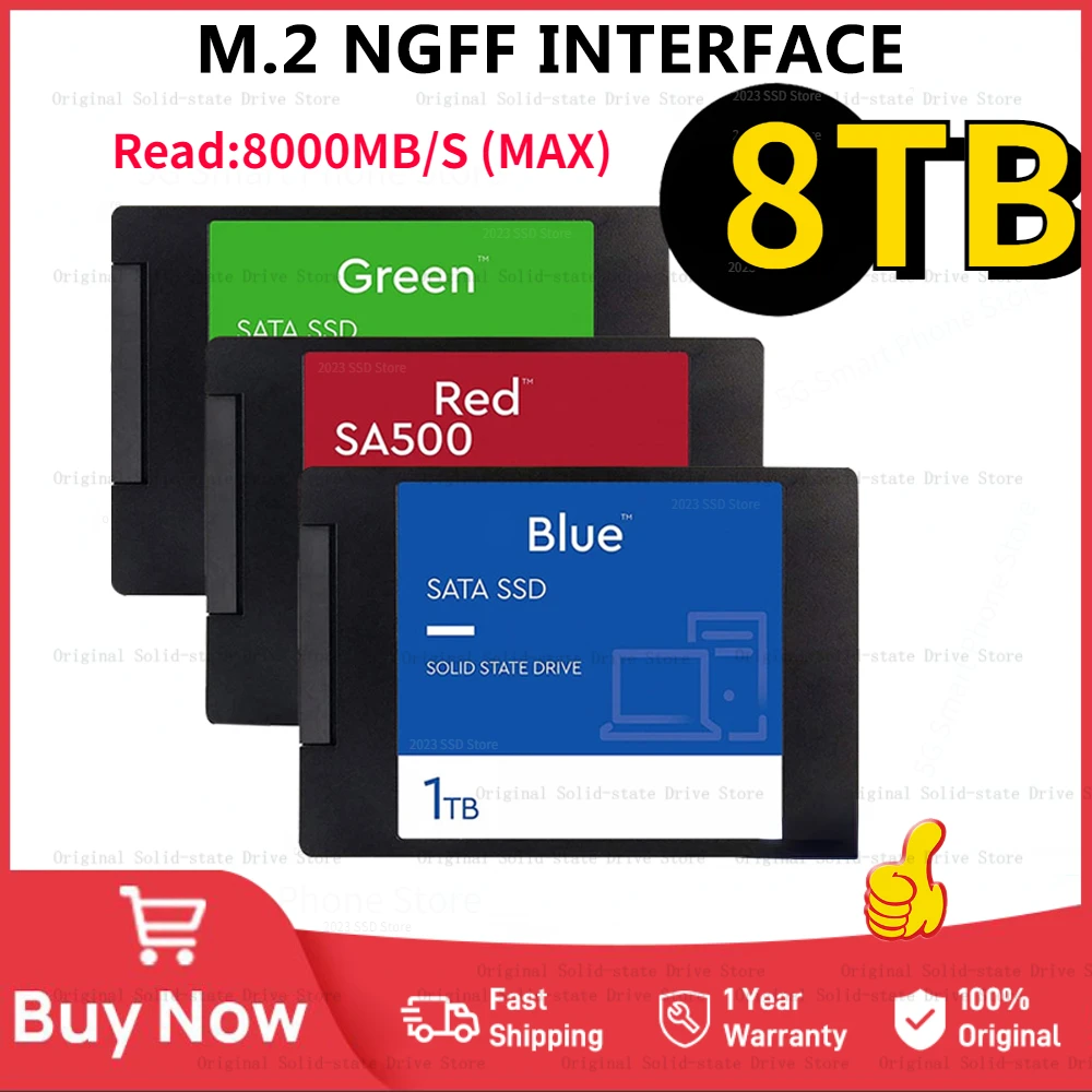 

New 2023 2.5" SATA SSD Drive 4TB 2TB 1TB Hard Disk For Laptop Microcomputer Desktop Internal Flash Solid State Drive Hard Disk