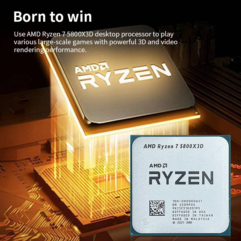 Processador AMD Ryzen 7 5800X3D 3.4GHz 8-Core 16-Thread Socket AM4