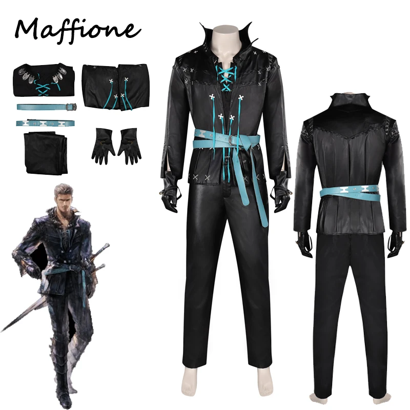 

FF XVI Final Fantasy Cidolfus Telamon Cosplay Anime Costume Men Outfits Coat Pants Gloves Belt Set Male Halloween Party Suit