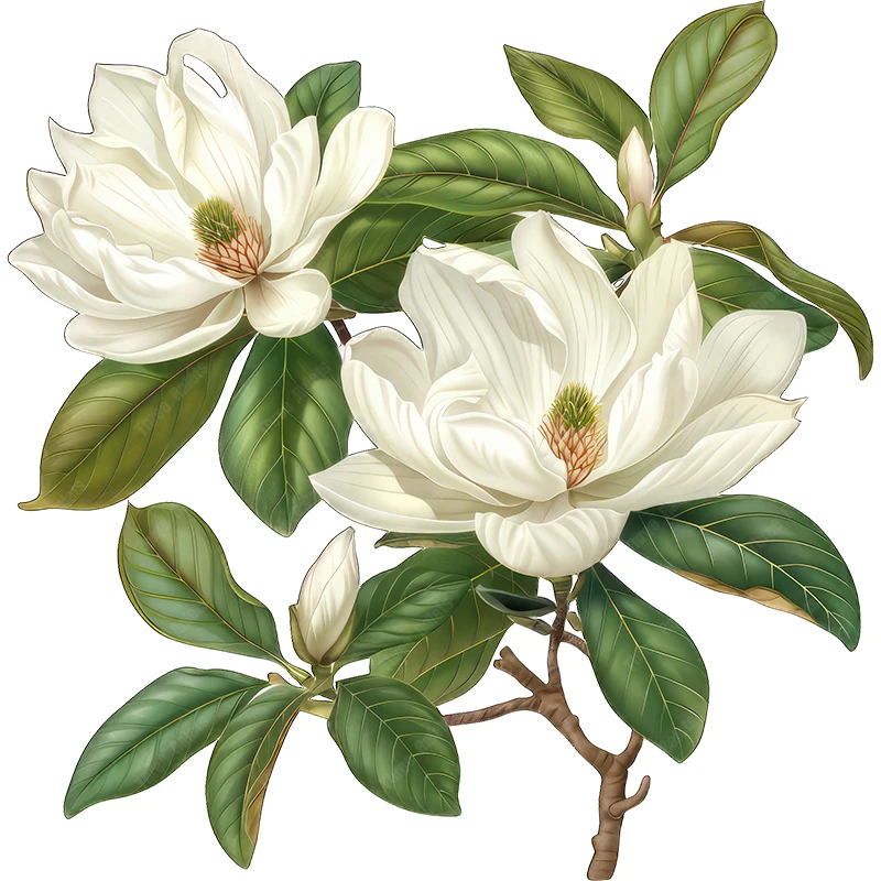 

Настенные наклейки Three Ratels QCF370 цветок магнолии