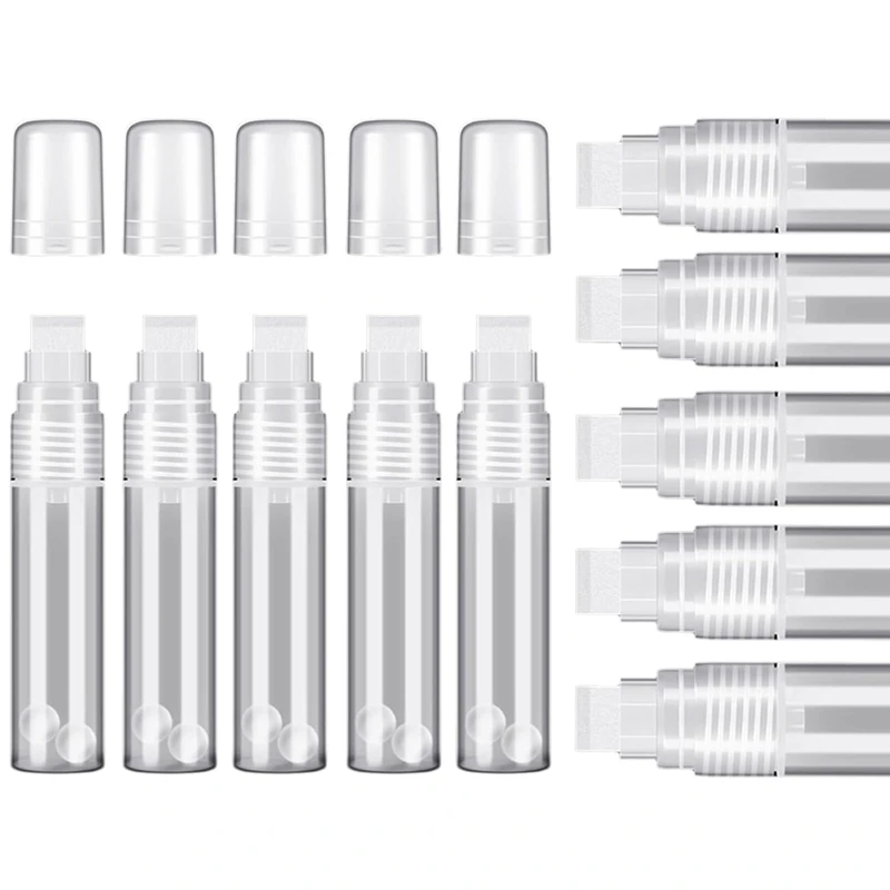 10 упаковок ручек для рисования 15 мм белый пустой акриловый перманентный маркер