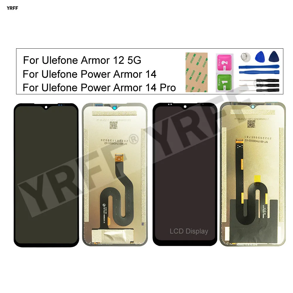 For Ulefone Armor 12 5G Lcd Screens For Ulefone Power Armor 14 Pro LCD Display+Touch Screen Digitizer Assembly 6.52''+Tools