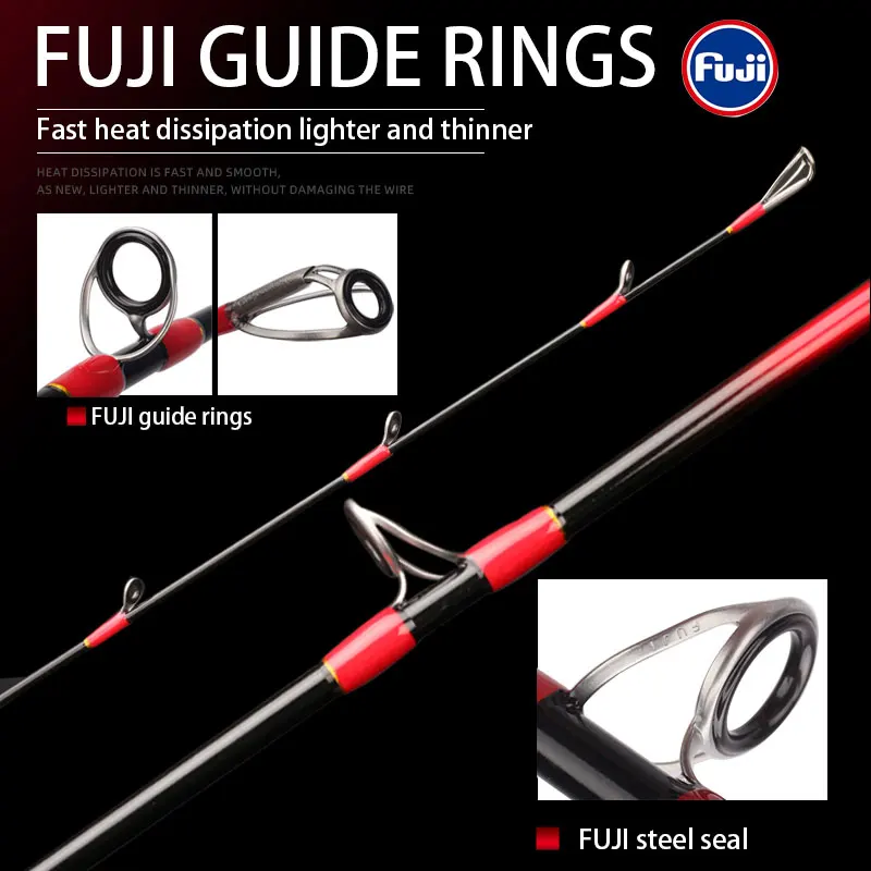 Fuji Guide Rings Solid Carbon Slow Jigging Rods For Deepsea Fishing With 4 Grips Haoyu Workshop In China enlarge