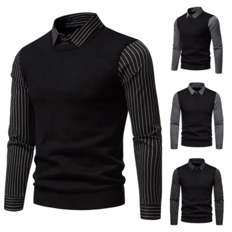 Осенняя мужская повседневная рубашка для отпуска в европейском и американском