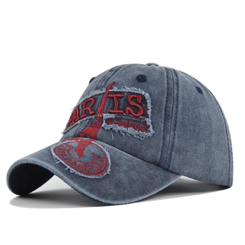 Кепка с вышивкой бейсболка регулируемой задней частью в Париже для мужчин и