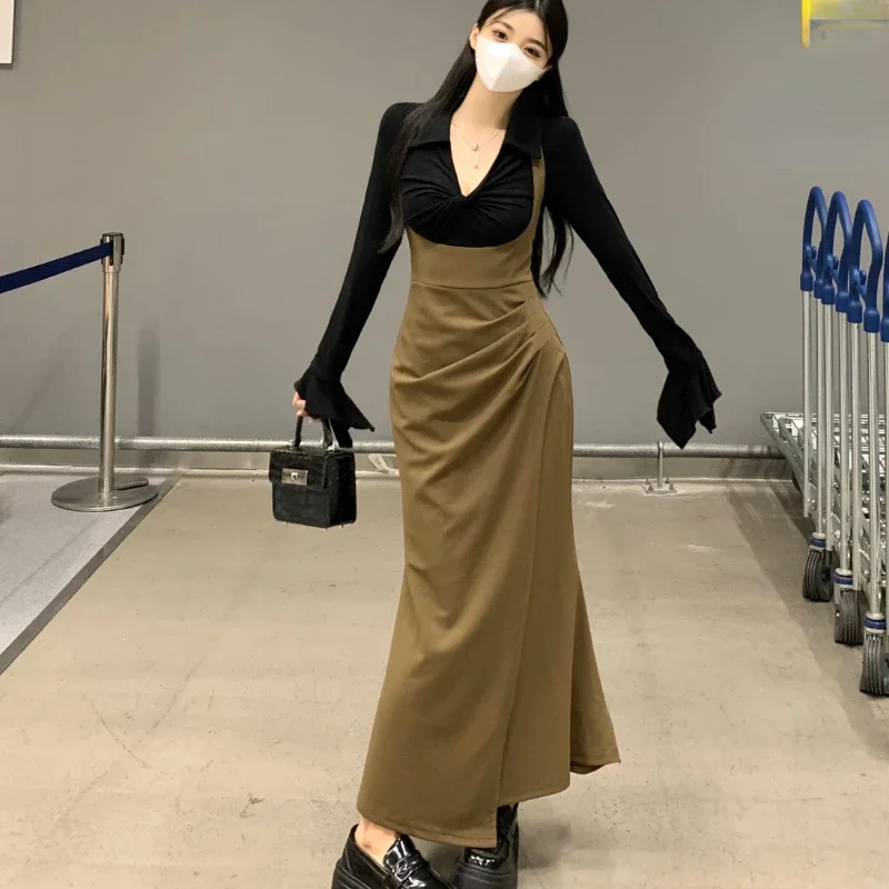 Женский комплект из 2 предметов футболка с расклешенным рукавом асимметричное