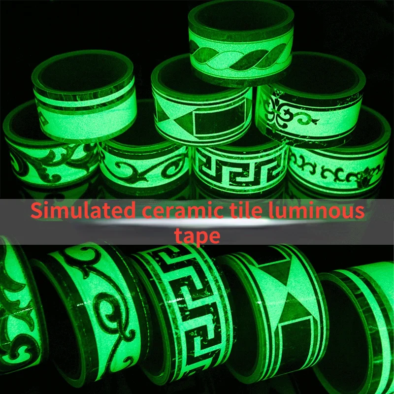 

Glow In The Dark Adhesive Tape Imitation Ceramic Tile for Floor Bathroom Decorate Festival Home Improvement