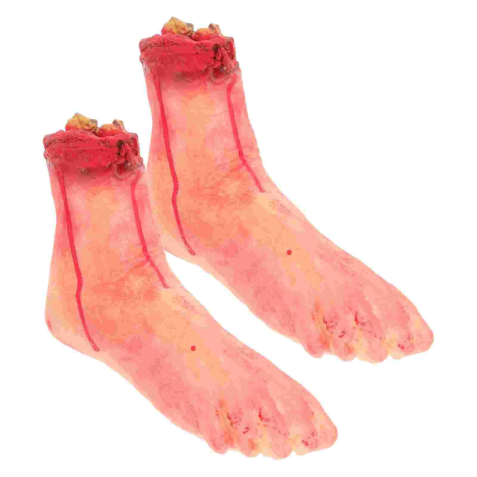 

Simulation Severed Feet Horrible Broken Fake Foot Simulated Halloween Scary Prop