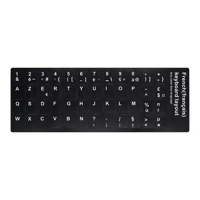 

Keyboard Stickers Cover For Mac Book 10"to17" Laptop PC Standard Layout Black with Blue Orange Green Fluo Green Sticke