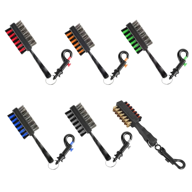

A2UF Portable Short Handle Double Sided Groove Cleaner Cleaning Brushes for Golf Club