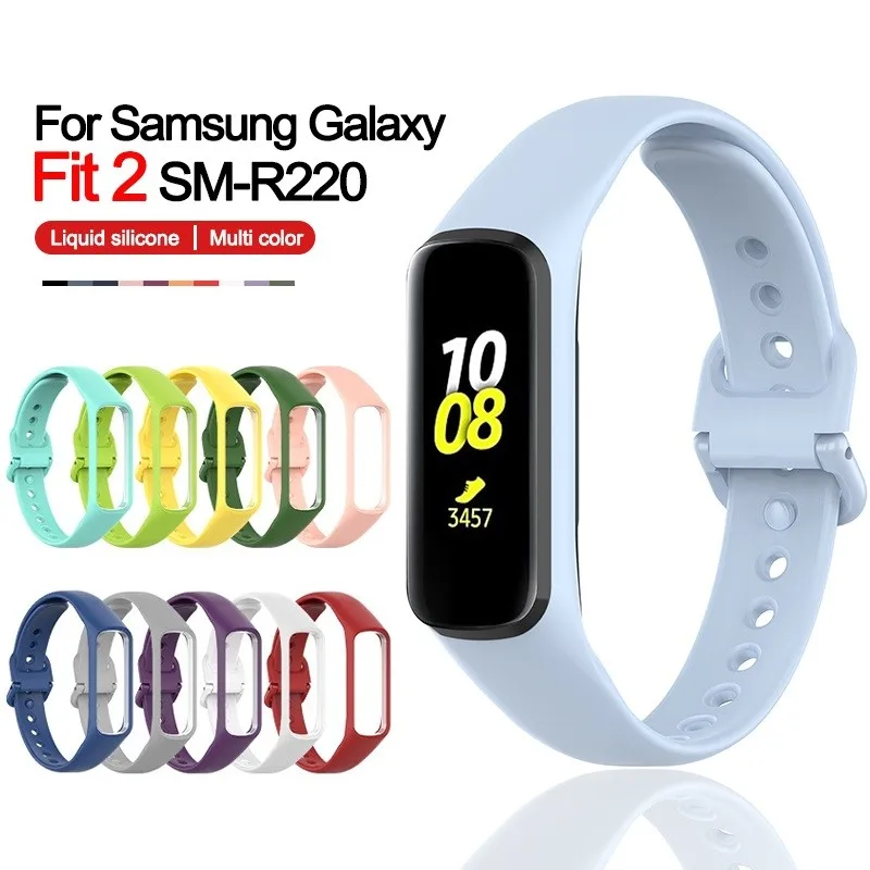 

Silicone Strap For Samsung Galaxy Fit 2 SM-R220 Wristband Replacement Bracelet For Samsung Galaxy Fit2 R220 Watch Band Accessory