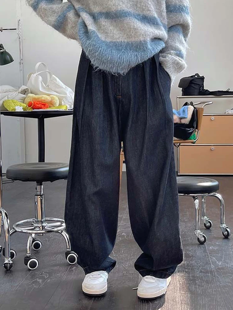 Винтажные свободные джинсы LANMREM