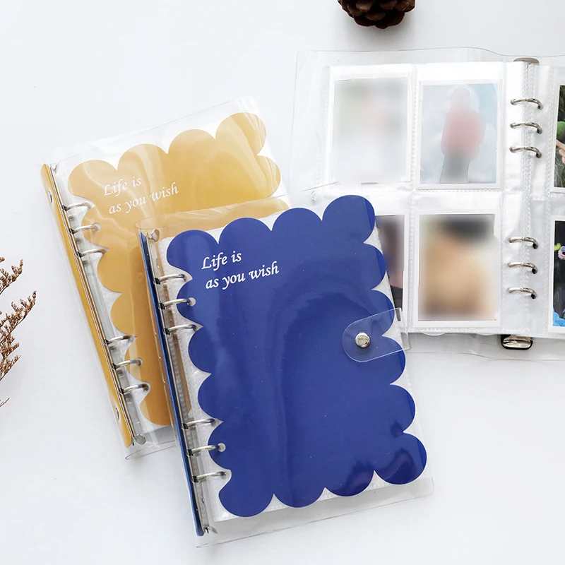 

A5 Zipper Binder Kpop Photocard Holder Folder Photo Card Collect Book Binder A5 Photo Storage Book Splash Ink Strapping