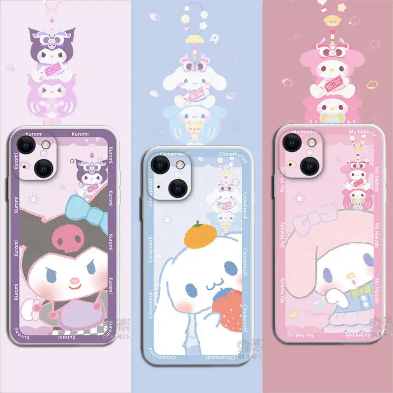 

Kawaii Kuromi Cinnamoroll Mymelody Iphone 13/12/11 Pro Max Sanrio Phone Accessories Cartoon Cute Iphone Case Girls Birthday Gift
