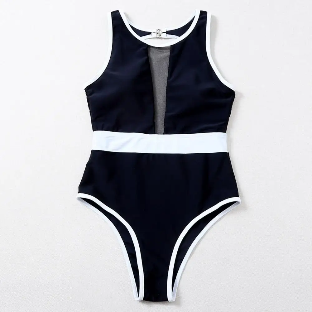 

40%, Лидер продаж, женский сексуальный слитный купальник-монокини, контрастные цвета, прозрачная сетка, с подкладкой, Летний Пляжный женский ...