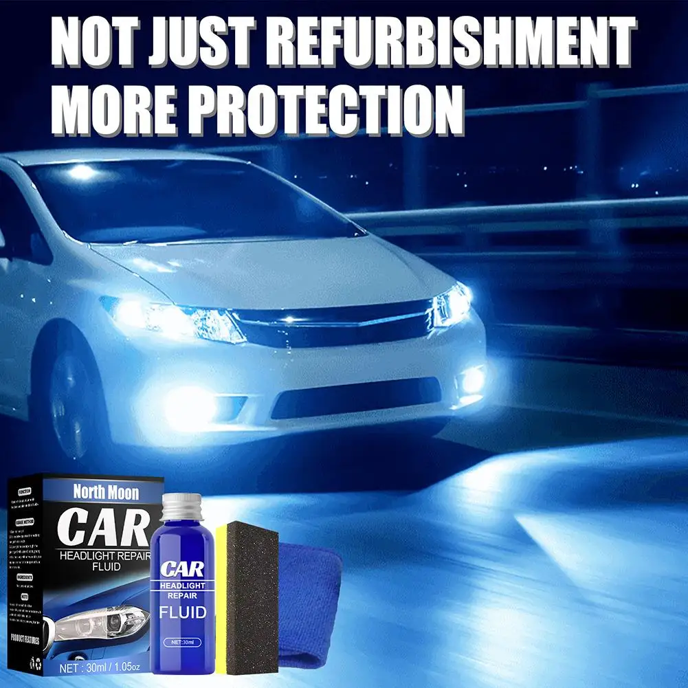 

Car 30ml Headlight Repairing Agent Set Anti-scratch Plating Polishing Refurbishment Fluid Car Maintenance Auto Accessories