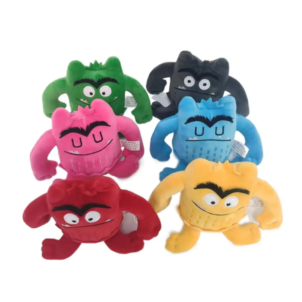 

15cm Colorful Little Monster Emotions The Color Monster Plush Doll Expression Emotion Plushie Soft Stuffed Toy Gift For Kids