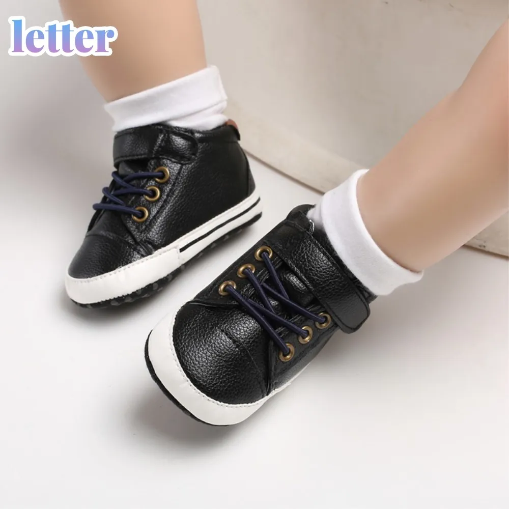 

Baby Boy Spring Autumn Casual Flat Leather Shoes 0-18M Newborn Infant Toddler Anti Slip Crib Shoes First Walkers