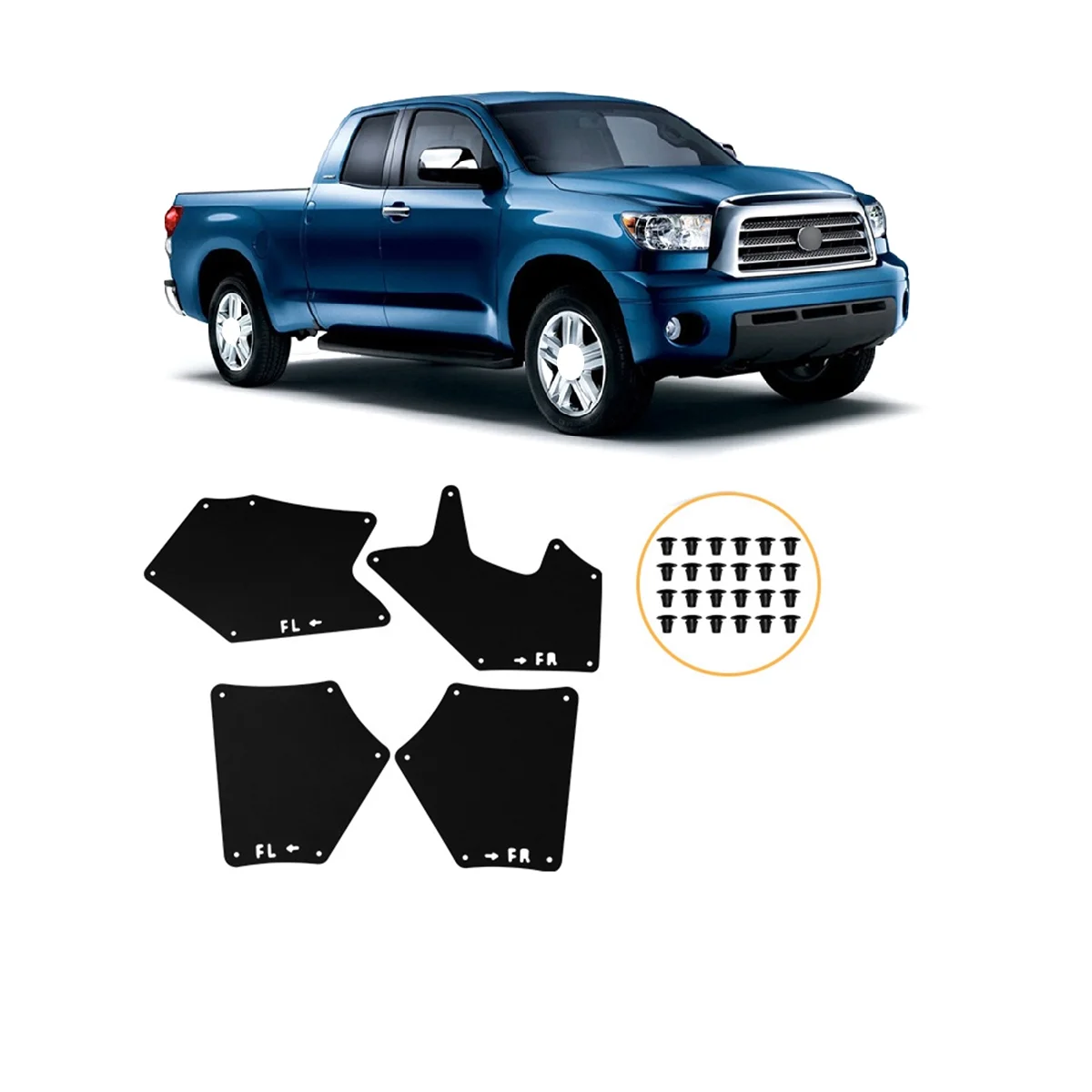 Автомобильные Брызговики для Toyota Tundra 2008-2021 от грязи