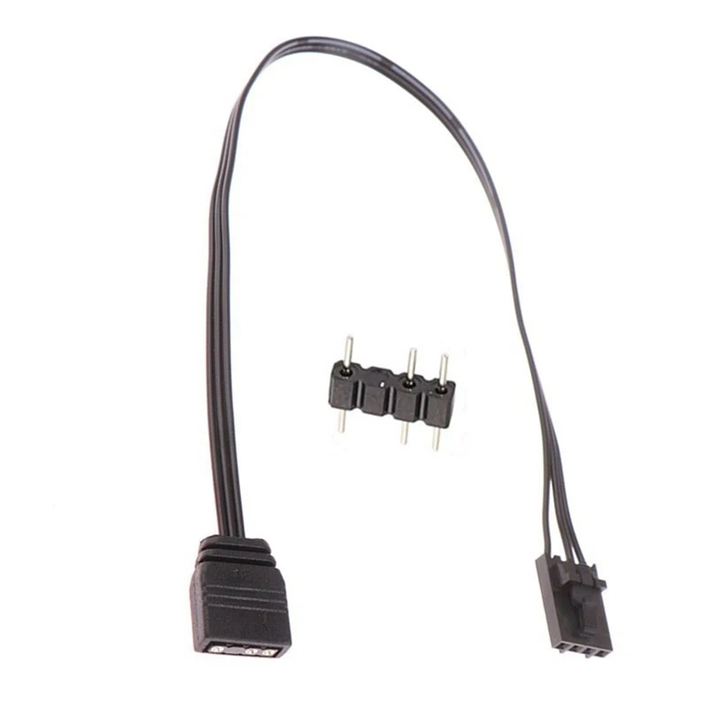 

HOT-For Corsair 4PIN RGB To Standard ARGB 3-Pin 5V Adapter Connector RGB Cable 25Cm