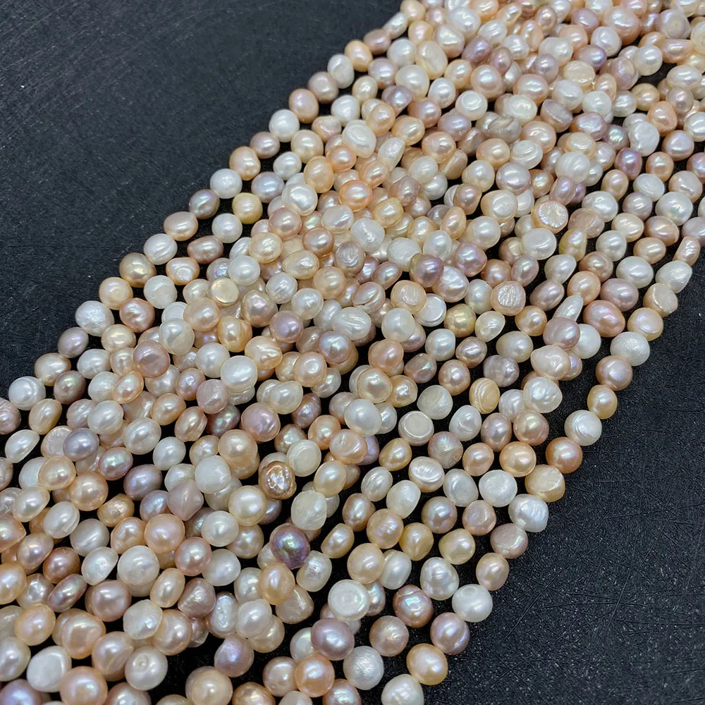 Natural Freshwater Pearl Purple Rice Bead A Grade Horizontal Hole Double Sided Light Pendant Fashion Ladies Necklace DIY Jewelry