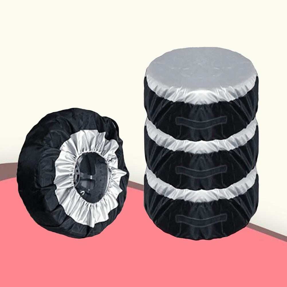 

4pcs Car Spare Tire Covers Dustproof and Rainproof Wheel Tire Covers for 65cm Tire