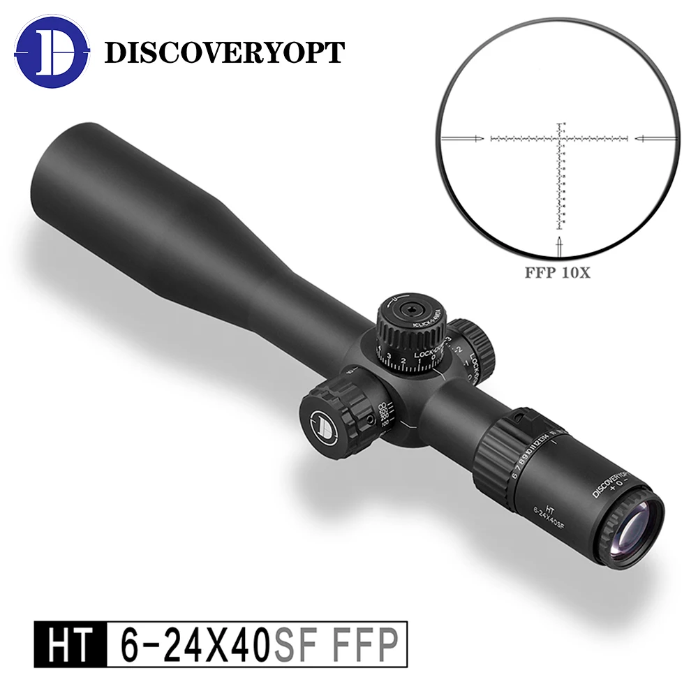 

DISCOVERY Compact Optical Sight HT 6-24X40SF Compact Spotting Scope For Rifle Side Focus Long Range Shooting Hunting Scope FFP