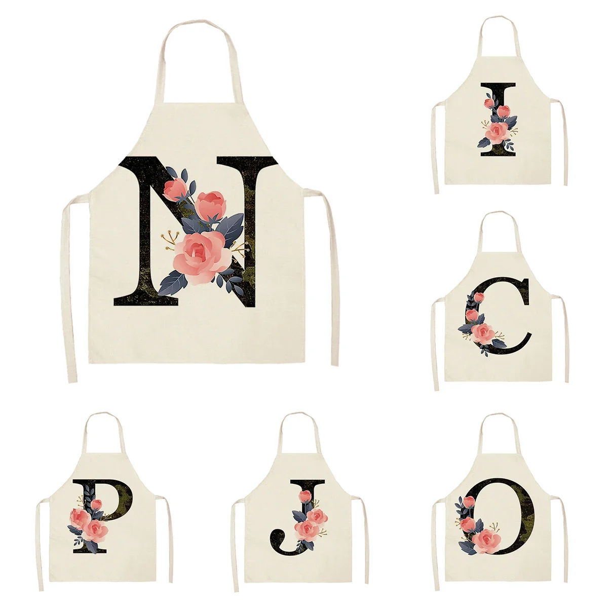 Домашний венок с буквенным узором фартук для женщин и мужчин детский льняной