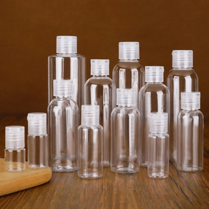 

Transparent Sub-Bottling Household Storage Bottle PET Portable Flip Bottle Organizer Tool 5/10/20/30/50/60/80/100/120/150ml