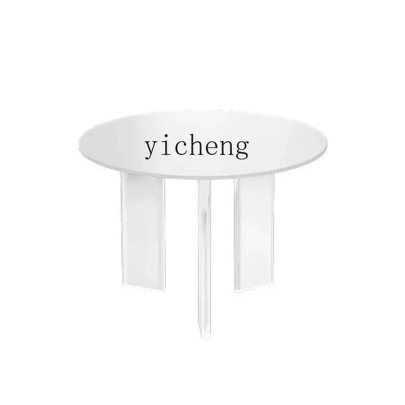 

ZK Suspension Dining Table Pure White Stone Plate Negotiation Leisure White Round Table North Simple Table and Chair