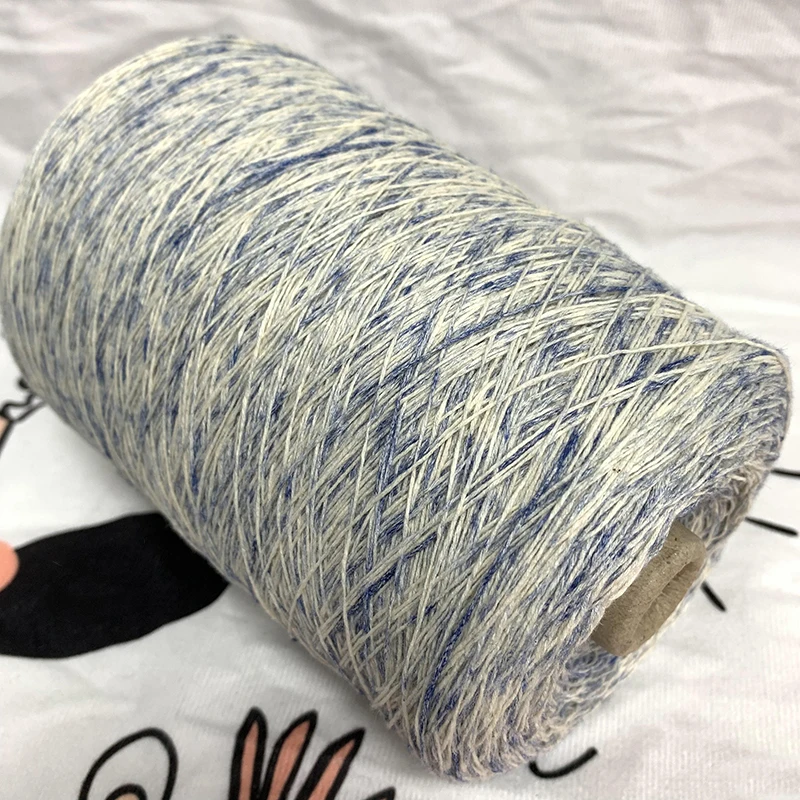 

500g 100% cotton yarn Blue white space dyed yarn 1 mm Crochet yarn Hand knitting pure cotton thread Knit baby clothes shoes ZL49