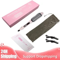 lcd display temperature multi function hair curler electric household hair straightener curler straight hair comb splint