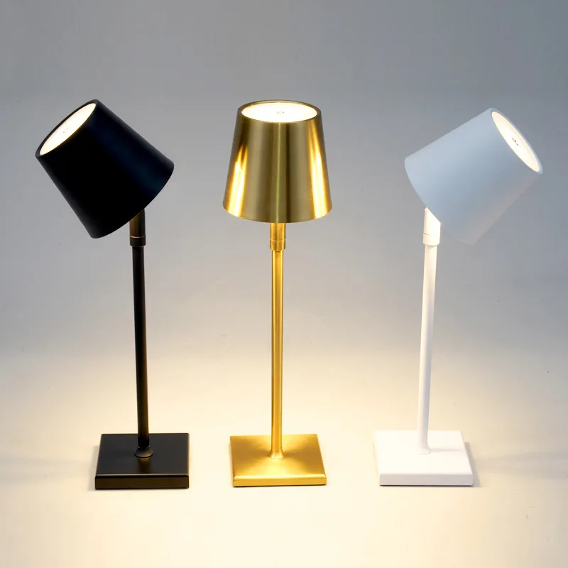 

180° Rotating USB Rechargeable Desk Lamp 4000MA Large Capacity Battery LED Touch Dimmable Portable Luxury Learning Reading Light